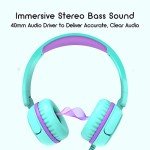 Kids Wired Headphones - Tangle-Free & Adjustable