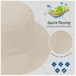 Beige Waterproof Bucket Hat for Women - UPF 50+