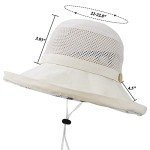 Beige Wide-Brim Women's Mesh Sun Hat