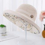 Beige Wide-Brim Women's Mesh Sun Hat