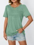 Trendy Summer Short Sleeve Women's T-Shirt – Light Green