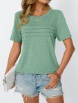 Trendy Summer Short Sleeve Women's T-Shirt – Light Green