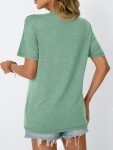 Trendy Summer Short Sleeve Women's T-Shirt – Light Green