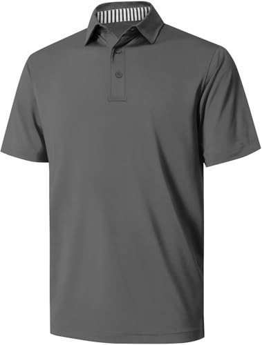 Men's Short Sleeve Dry Fit Golf Polo Shirt