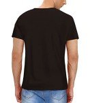 Men's Casual Slim Fit Henley T-Shirt - Black