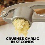 Zulay Kitchen Garlic Press Set - Easy Squeeze & Clean