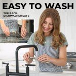 Zulay Kitchen Garlic Press Set - Easy Squeeze & Clean