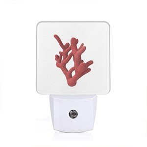 Affordable Red Coral LED Night Light with Sensor