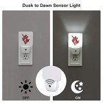 Affordable Red Coral LED Night Light with Sensor