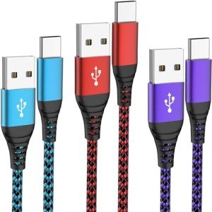 USB C Cable 3-Pack, 6FT Fast Charging