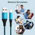 USB C Cable 3-Pack, 6FT Fast Charging