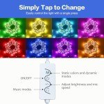 KEXU 16.4ft Smart LED Strip Lights WiFi LED Lights Strip Work with Alexa and Google Assistant RGB 16 Million Colors with App Control and Music Sync LED Lights for Bedroom, Kitchen, TV, Party