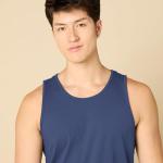 Men's Regular-Fit Tank Top in Blue Heather