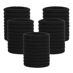 50 Pcs No Damage Black Hair Ties