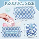 58 Pcs Checkered Makeup Bag & Accessory Set