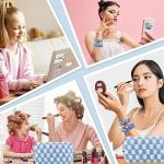 58 Pcs Checkered Makeup Bag & Accessory Set