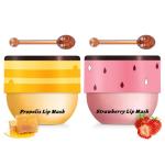 Bee Lip Balm Set: Honey & Strawberry