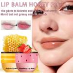 Bee Lip Balm Set: Honey & Strawberry
