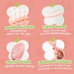 Kids' Pink Hair Brush with Soft Bristles
