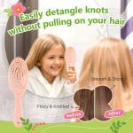 Kids' Pink Hair Brush with Soft Bristles