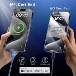 10FT Nylon Braided iPhone Charger Cord - 3 Pack