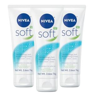 NIVEA Soft Moisturizing Cream, 3-Pack, 2.6 Oz