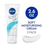 NIVEA Soft Moisturizing Cream, 3-Pack, 2.6 Oz