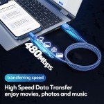 10FT Nylon Braided iPhone Charger Cord - 3 Pack