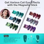 Cat Eye Glitter Nail Polish Set - 6 Colors