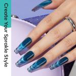 Cat Eye Glitter Nail Polish Set - 6 Colors