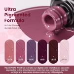 6-Piece Burgundy Gel Nail Polish Set