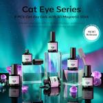 Cat Eye Glitter Nail Polish Set - 6 Colors