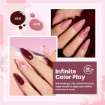 6-Piece Burgundy Gel Nail Polish Set