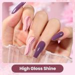 6-Piece Burgundy Gel Nail Polish Set