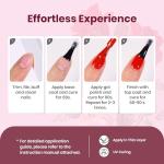 6-Piece Burgundy Gel Nail Polish Set