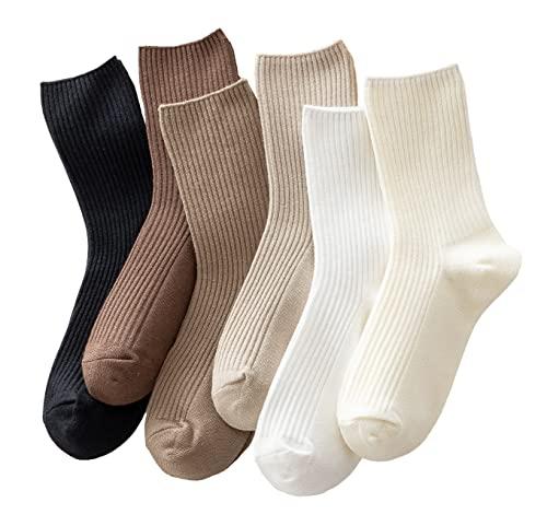 Cute Crew Socks for Women - Neutral Cotton