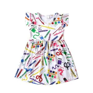 Toddler Girls' Back to School Print Dress