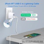 3-Pack 6FT MFi Certified Lightning Charger Cables