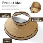 Foldable Sun Hat for Women - Wide Brim Visor
