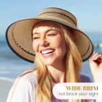 Foldable Sun Hat for Women - Wide Brim Visor