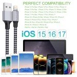 3-Pack 6FT Nylon Braided iPhone Charger Cables