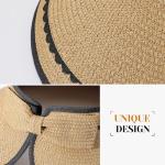 Foldable Sun Hat for Women - Wide Brim Visor