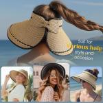 Foldable Sun Hat for Women - Wide Brim Visor
