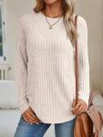 Womens Long Sleeve Fall Tunic Sweater Top
