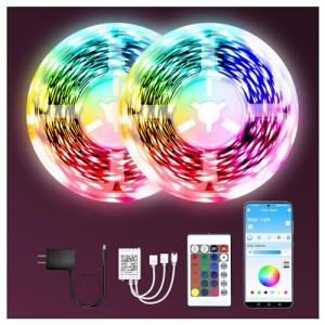 RGB LED Strip Lights with Remote Control, 130ft