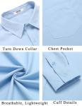 Men's Blue Casual Button Down Dress Shirt
