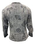 Men's Hippie Stonewashed Stripe Grandad Shirt