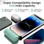 Compact 5500mAh Portable Charger for iPhone