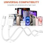 4-Pack USB to USB-C Charging Cables