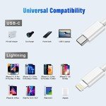 2-Pack USB C to Lightning Charging Cable